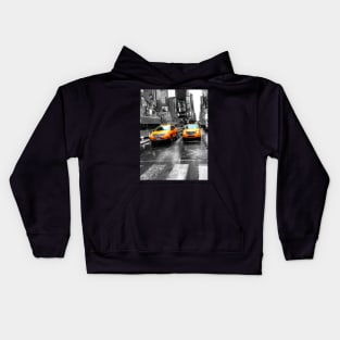 Yellow Taxi Cabs Times Square New York City Kids Hoodie